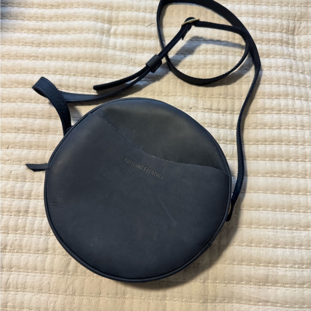 Portland Leather Circle Crossbody Bag